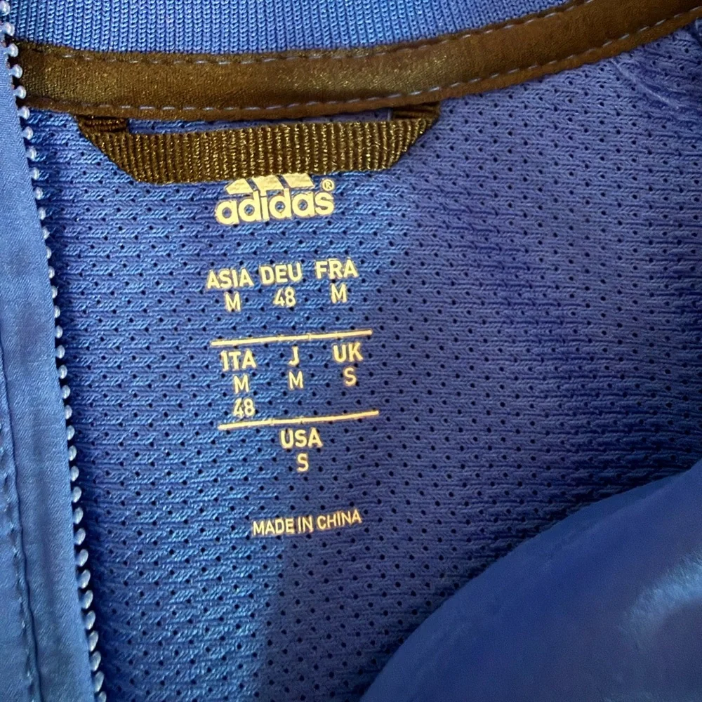 Adidas Fielder’s Choice Cage Jacket Blue Small Sporty Dad Shirt Baseball Soccer